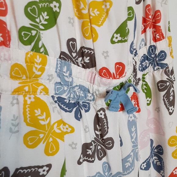 Mini Boden Butterfly Romper Tie Strap Jumpsuit Pockets Elastic Waist Girls 4/5 - Picture 4 of 12
